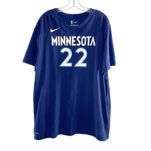 Mens Nike Dri Fit The Nike Tee Navy Blue Minnesota Timberwolves Wiggins XL